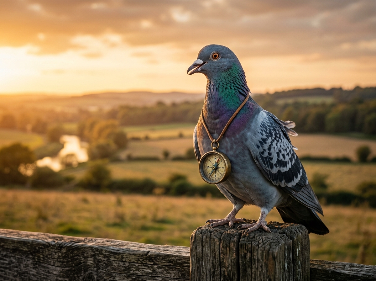 A pigeon with an innate sense of magnetic north